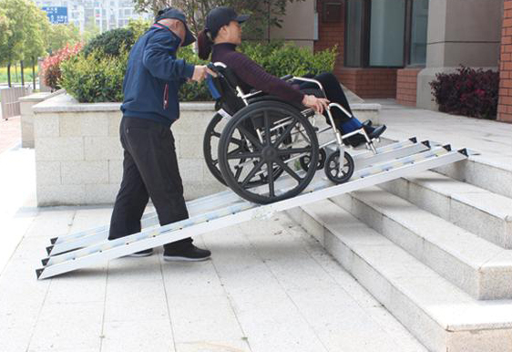 Двойные Складные портативные пандусы для инвалидов для инвалидного кресла
